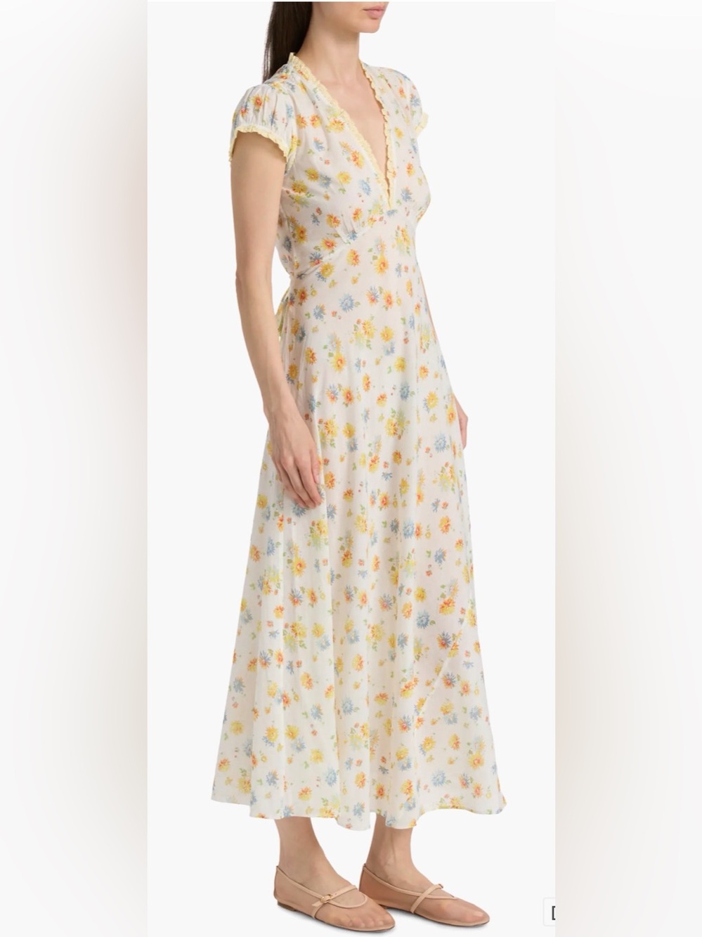 Doen Helia Floral Midi-Dress Size Small